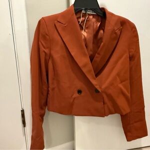 Women's Rust Double-Breasted 2-piece Suit Size M